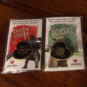Variety Darth Vader & Yoda Pin, Have a Heart & The Force Will be with You Always